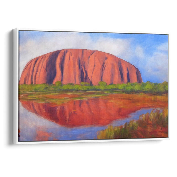 Impressionism Uluru Print - Canvas Art Print by Kanvah