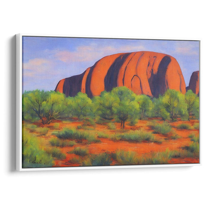 Impressionism Uluru Print - Canvas Art Print by Kanvah