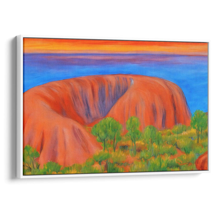 Impressionism Uluru Print - Canvas Art Print by Kanvah