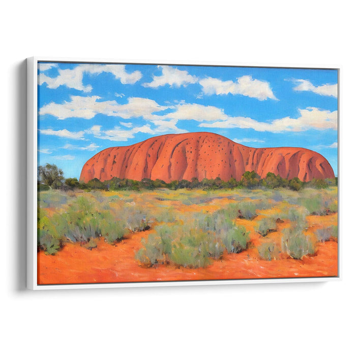 Impressionism Uluru Print - Canvas Art Print by Kanvah