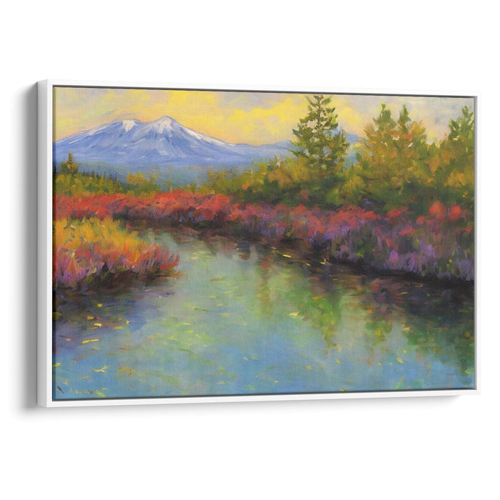 Impressionism Mount St. Helens Print - Canvas Art Print by Kanvah