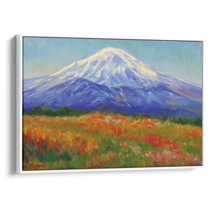 Impressionism Mount St. Helens Print - Canvas Art Print by Kanvah