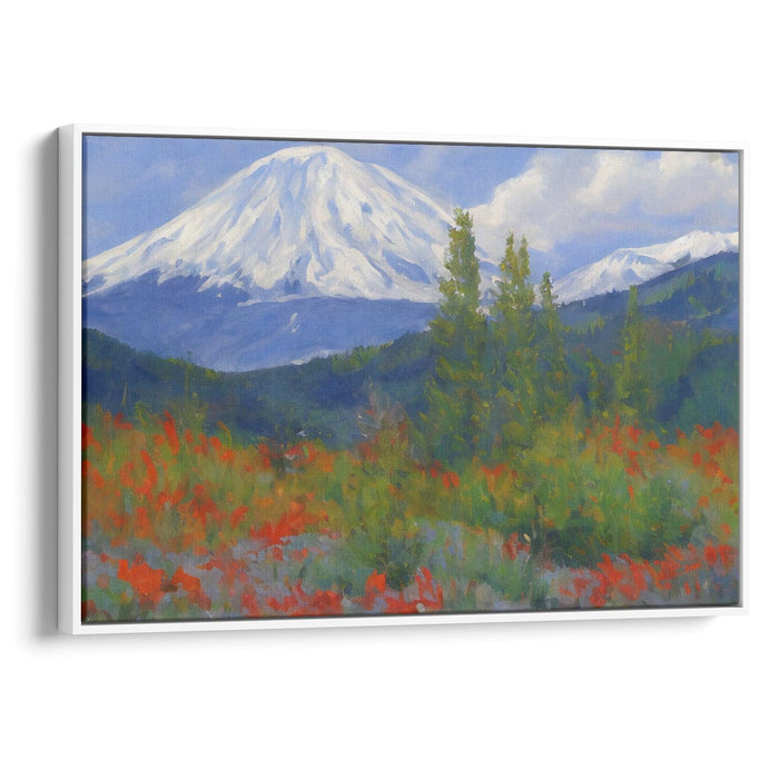 Impressionism Mount St. Helens Print - Canvas Art Print by Kanvah