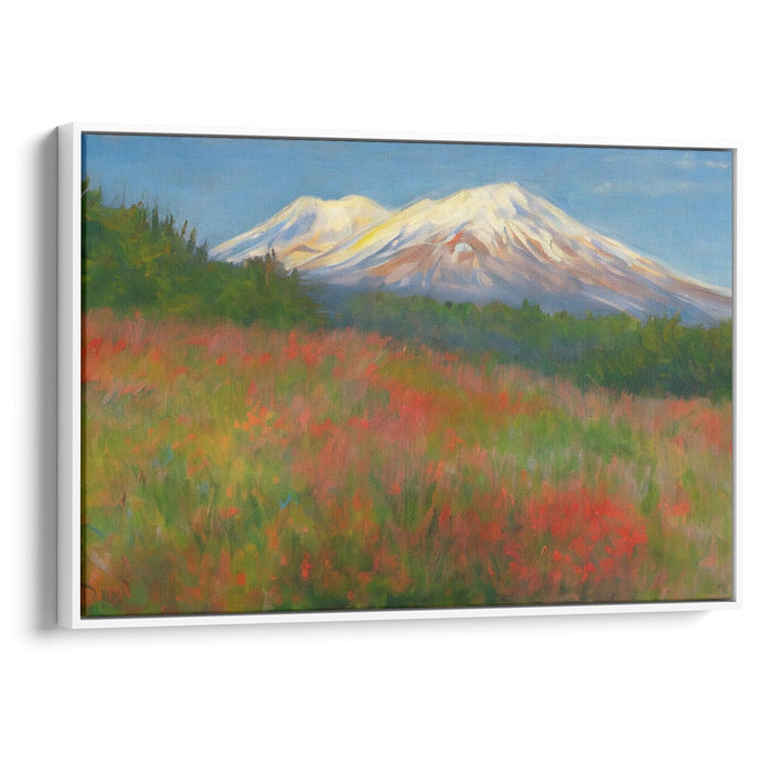 Impressionism Mount St. Helens Print - Canvas Art Print by Kanvah