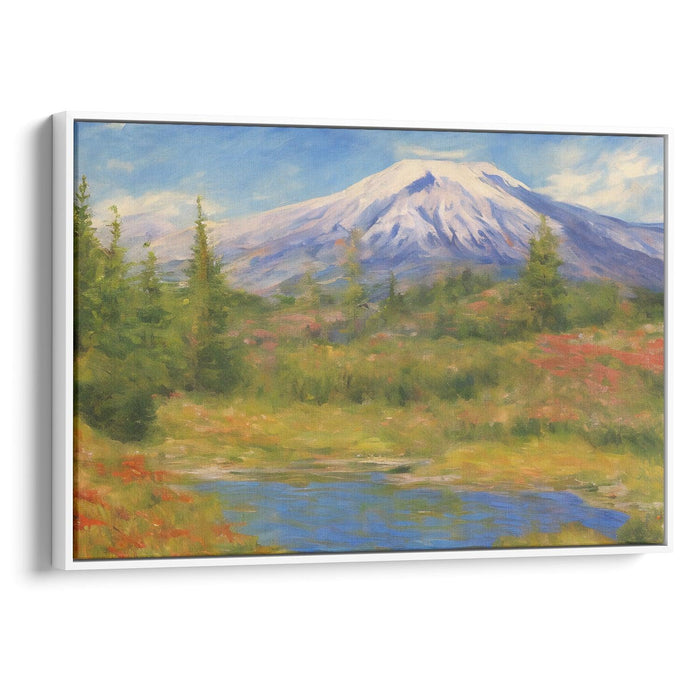 Impressionism Mount St. Helens Print - Canvas Art Print by Kanvah