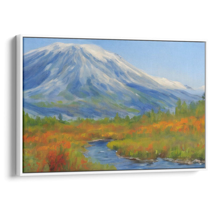 Impressionism Mount St. Helens Print - Canvas Art Print by Kanvah