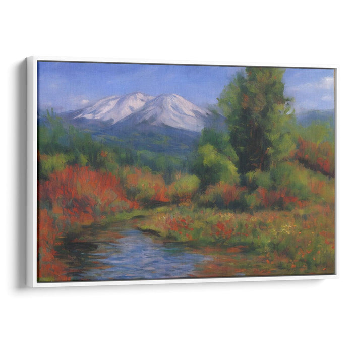 Impressionism Mount St. Helens Print - Canvas Art Print by Kanvah