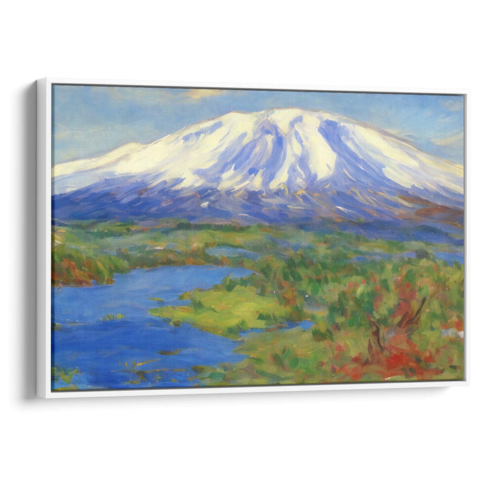 Impressionism Mount St. Helens Print - Canvas Art Print by Kanvah