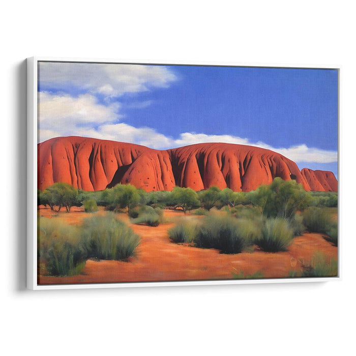 Watercolor Uluru Print - Canvas Art Print by Kanvah