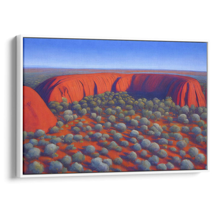 Watercolor Uluru Print - Canvas Art Print by Kanvah