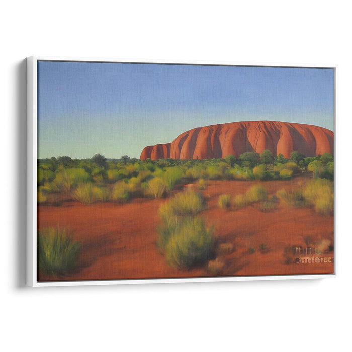 Watercolor Uluru Print - Canvas Art Print by Kanvah