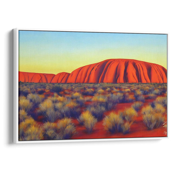 Watercolor Uluru Print - Canvas Art Print by Kanvah