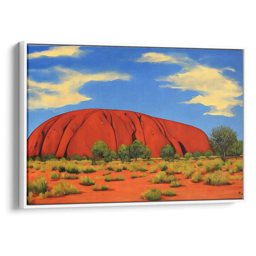 Watercolor Uluru Print - Canvas Art Print by Kanvah