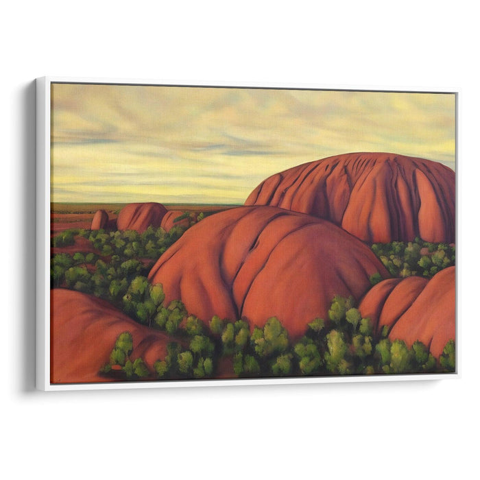 Watercolor Uluru Print - Canvas Art Print by Kanvah