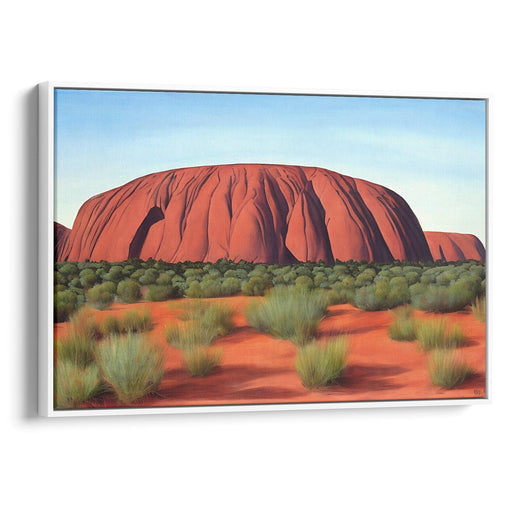 Watercolor Uluru Print - Canvas Art Print by Kanvah