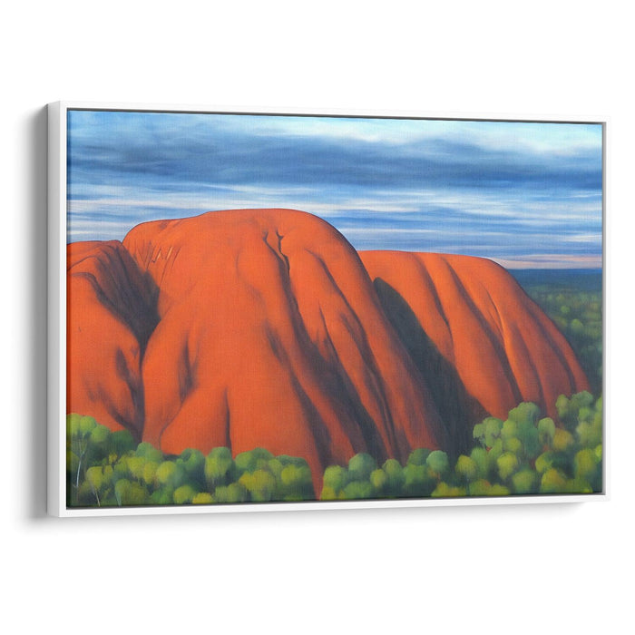 Watercolor Uluru Print - Canvas Art Print by Kanvah