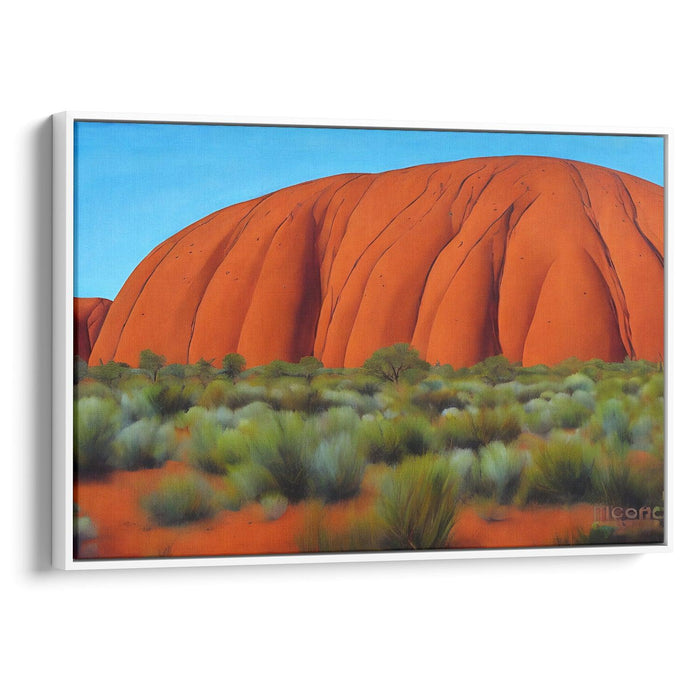 Watercolor Uluru Print - Canvas Art Print by Kanvah