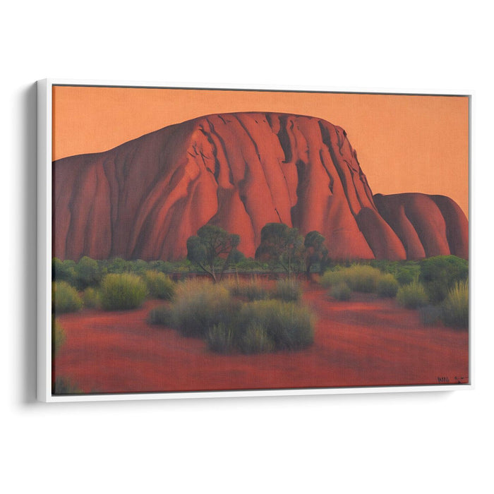 Watercolor Uluru Print - Canvas Art Print by Kanvah