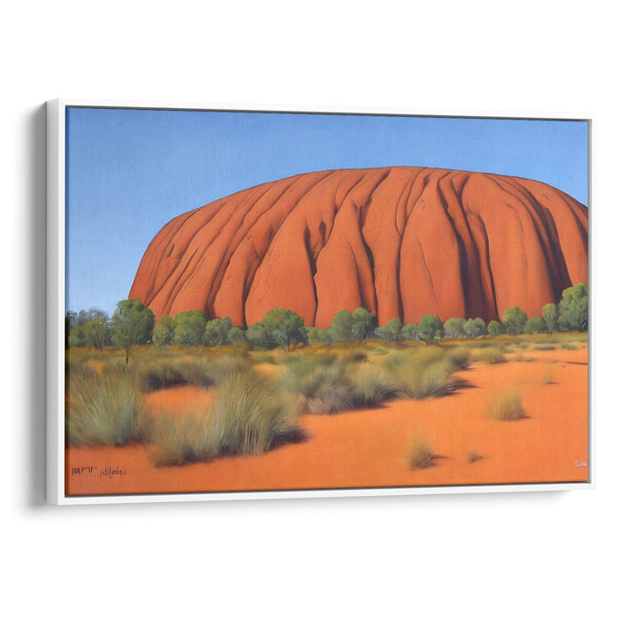 Watercolor Uluru Print - Canvas Art Print by Kanvah