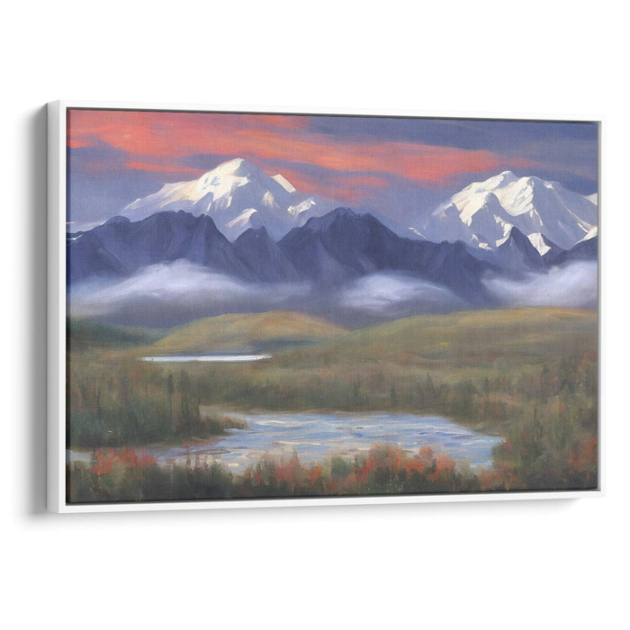 Realism Denali Print - Canvas Art Print by Kanvah