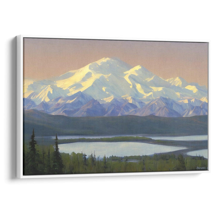 Realism Denali Print - Canvas Art Print by Kanvah