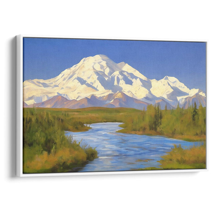 Realism Denali Print - Canvas Art Print by Kanvah