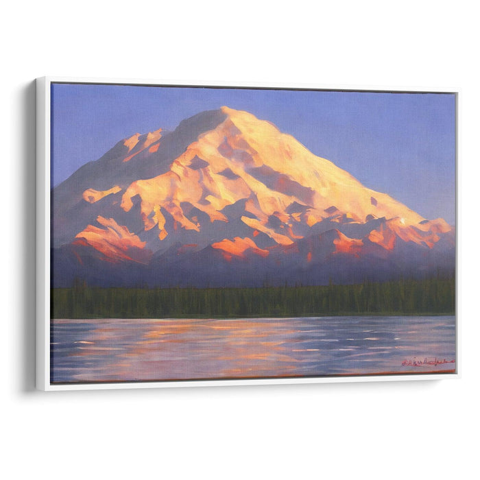 Realism Denali Print - Canvas Art Print by Kanvah