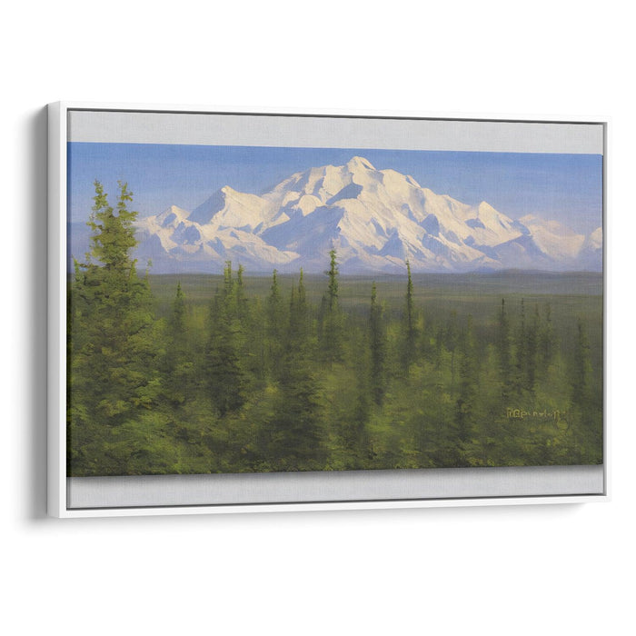 Realism Denali Print - Canvas Art Print by Kanvah