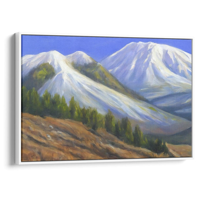 Realism Mount St. Helens Print - Canvas Art Print by Kanvah