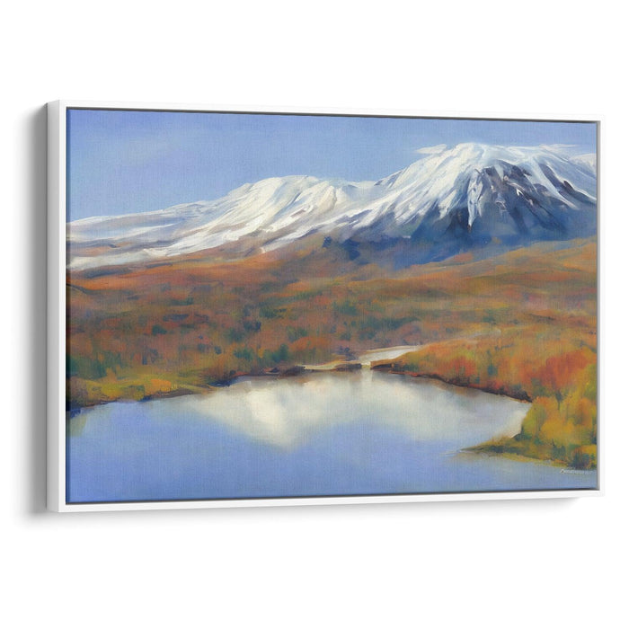 Realism Mount St. Helens Print - Canvas Art Print by Kanvah