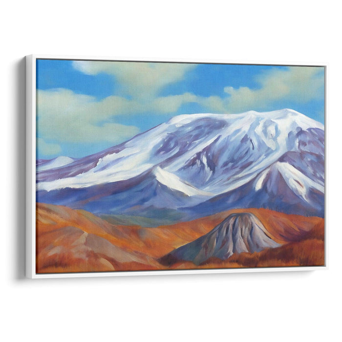 Realism Mount St. Helens Print - Canvas Art Print by Kanvah