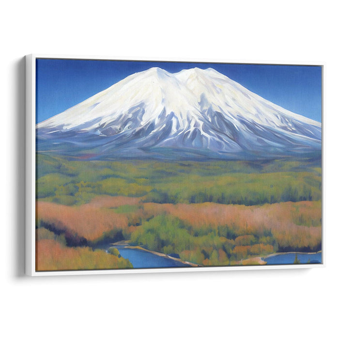 Realism Mount St. Helens Print - Canvas Art Print by Kanvah