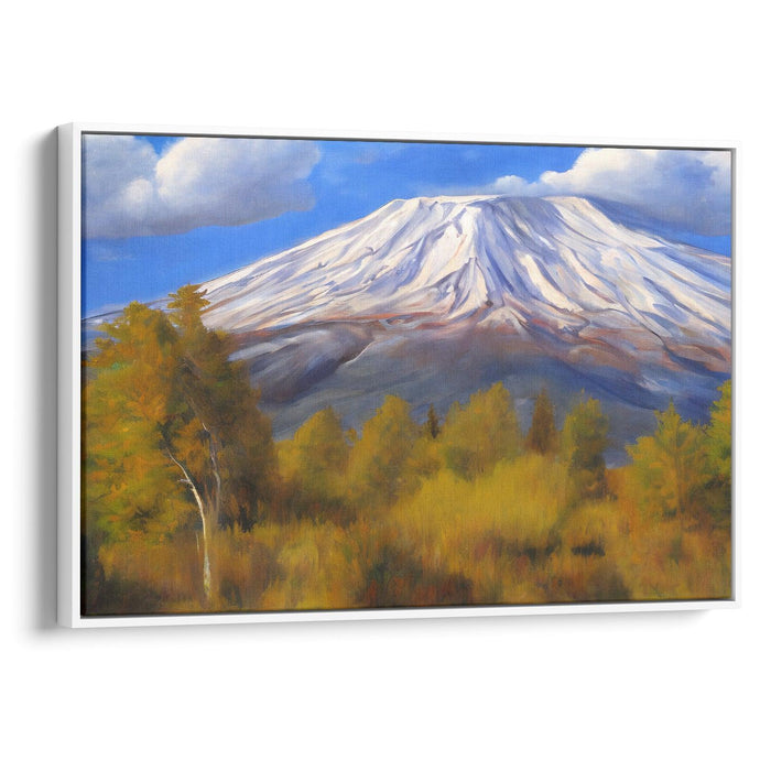 Realism Mount St. Helens Print - Canvas Art Print by Kanvah