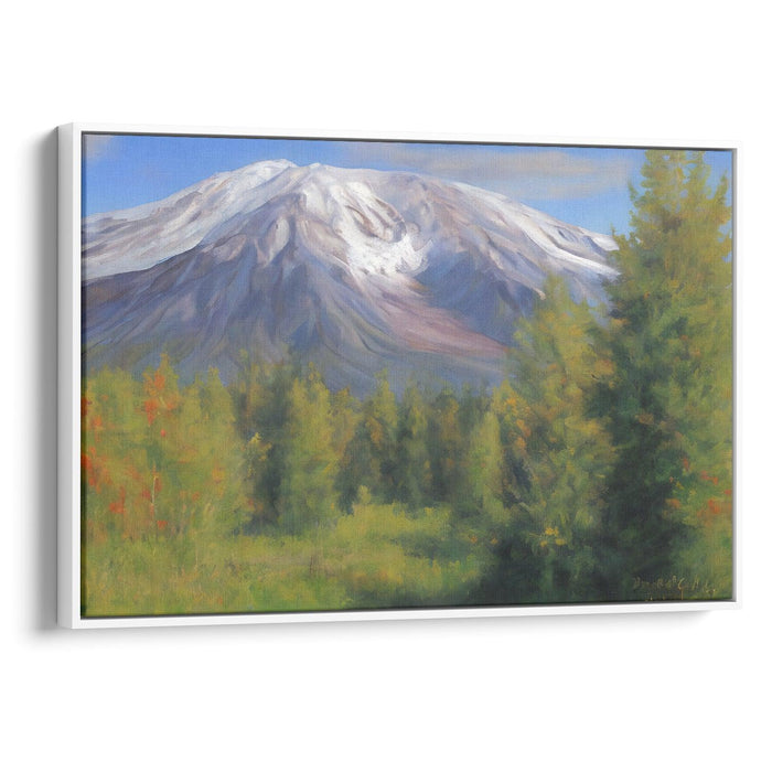 Realism Mount St. Helens Print - Canvas Art Print by Kanvah