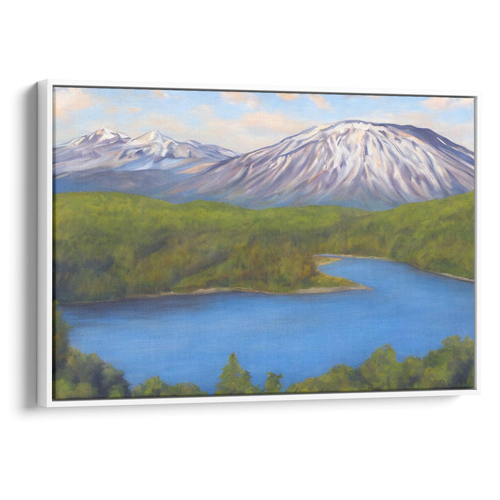 Realism Mount St. Helens Print - Canvas Art Print by Kanvah