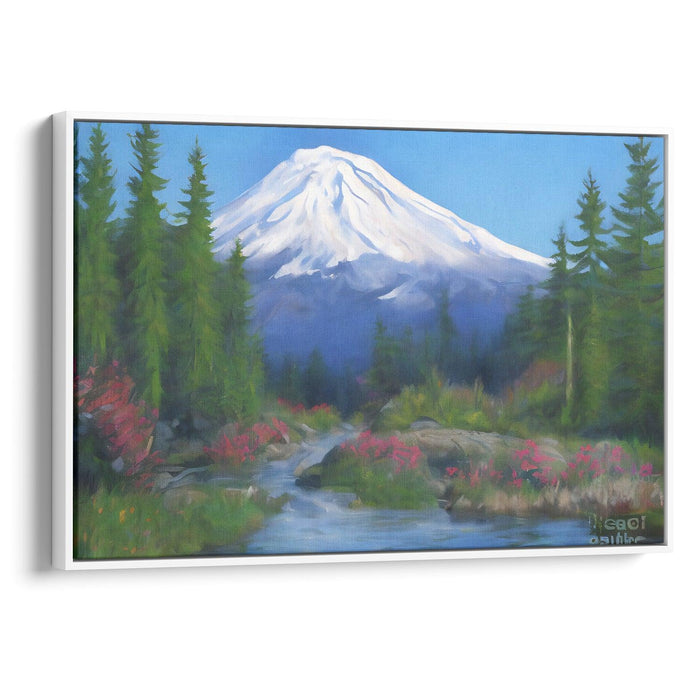 Realism Mount St. Helens Print - Canvas Art Print by Kanvah