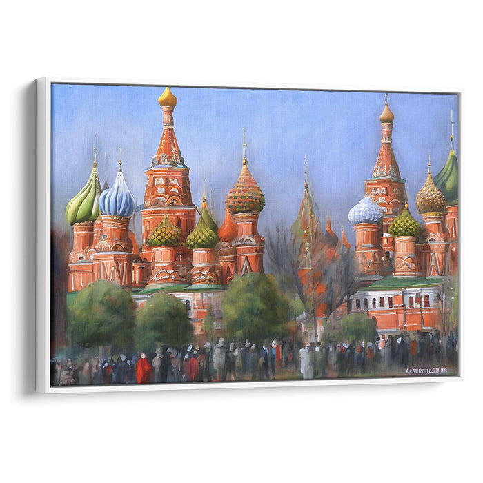 Realism St. Basil's Cathedral Print - Canvas Art Print by Kanvah