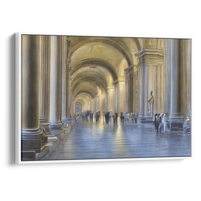 Realism Colonnade of St. Peter's Basilica Print - Canvas Art Print by Kanvah