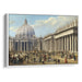 Realism Colonnade of St. Peter's Basilica Print - Canvas Art Print by Kanvah