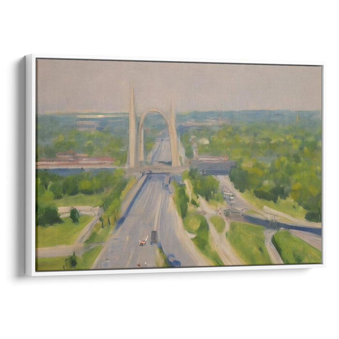 Realism St. Louis Arch Print - Canvas Art Print by Kanvah