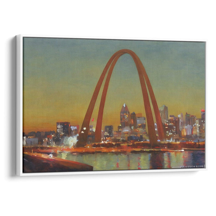 Realism St. Louis Arch Print - Canvas Art Print by Kanvah