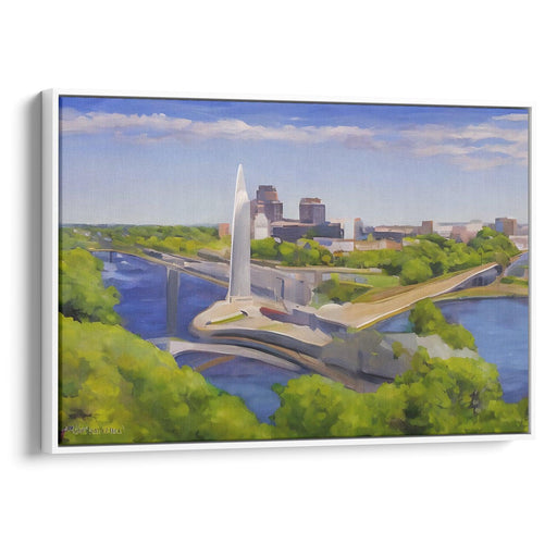 Realism St. Louis Arch Print - Canvas Art Print by Kanvah