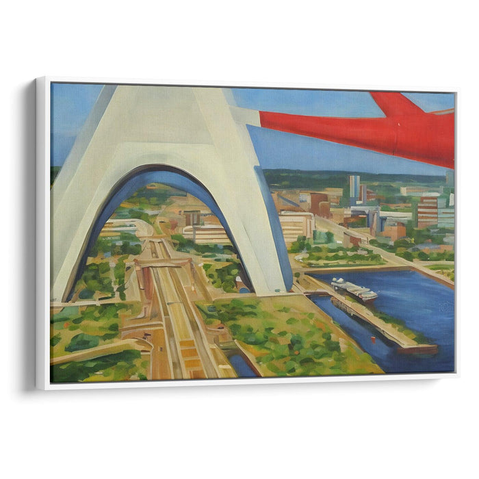 Realism St. Louis Arch Print - Canvas Art Print by Kanvah