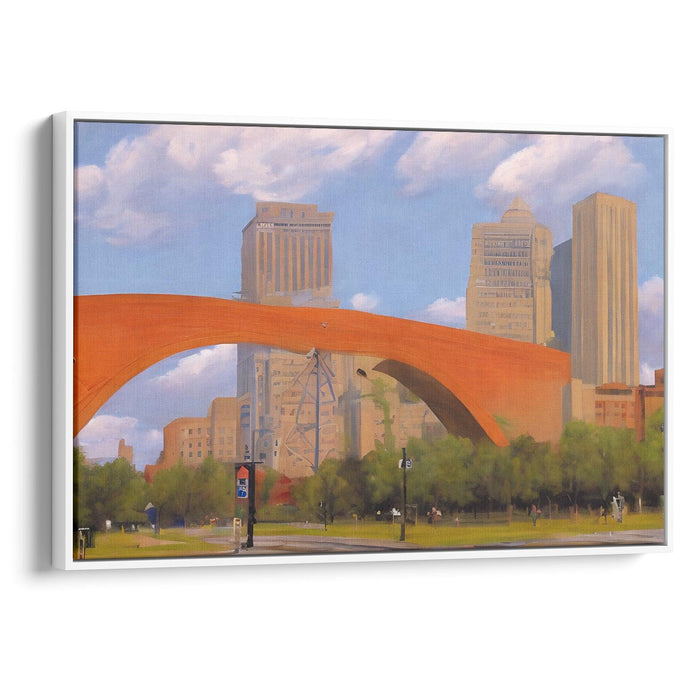 Realism St. Louis Arch Print - Canvas Art Print by Kanvah