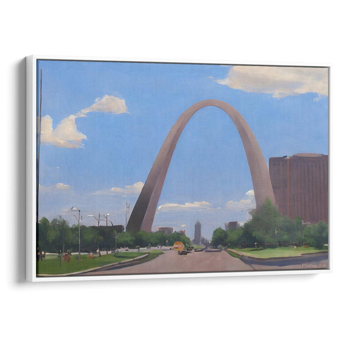 Realism St. Louis Arch Print - Canvas Art Print by Kanvah