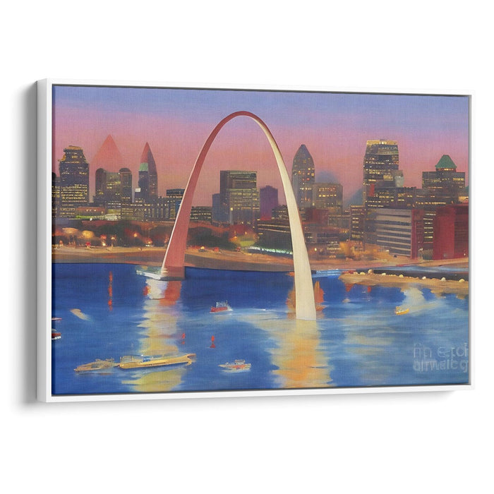 Realism St. Louis Arch Print - Canvas Art Print by Kanvah