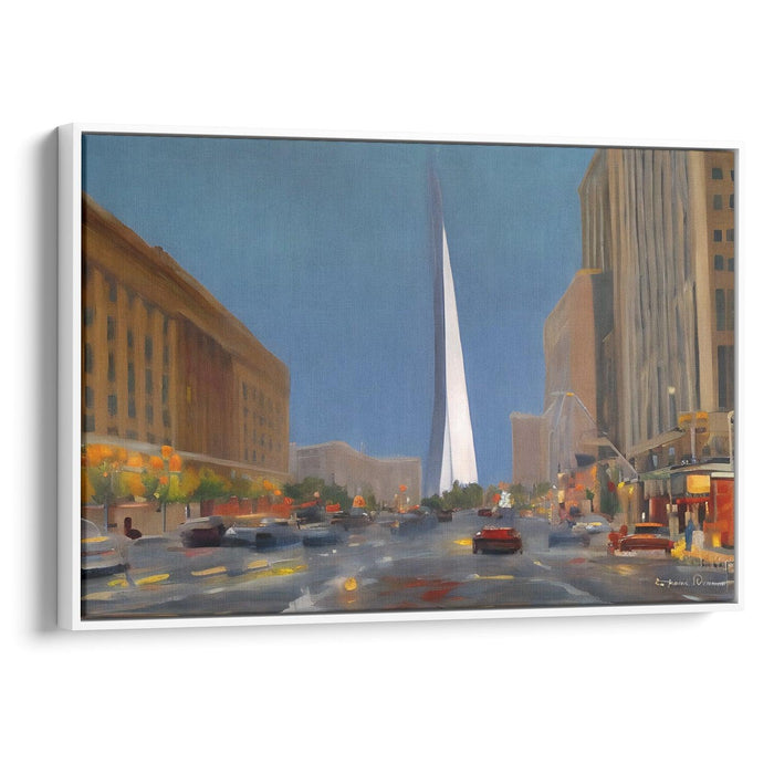 Realism St. Louis Arch Print - Canvas Art Print by Kanvah