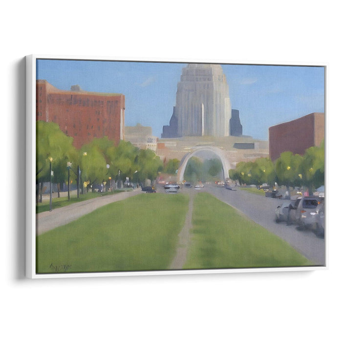 Realism St. Louis Arch Print - Canvas Art Print by Kanvah