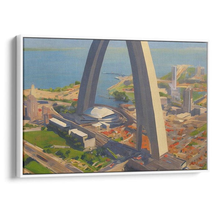 Realism St. Louis Arch Print - Canvas Art Print by Kanvah