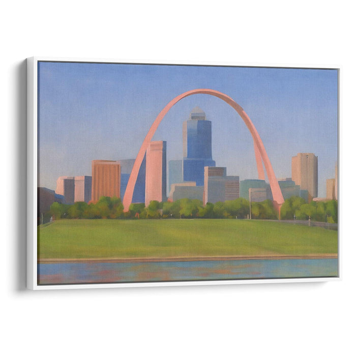 Realism St. Louis Arch Print - Canvas Art Print by Kanvah